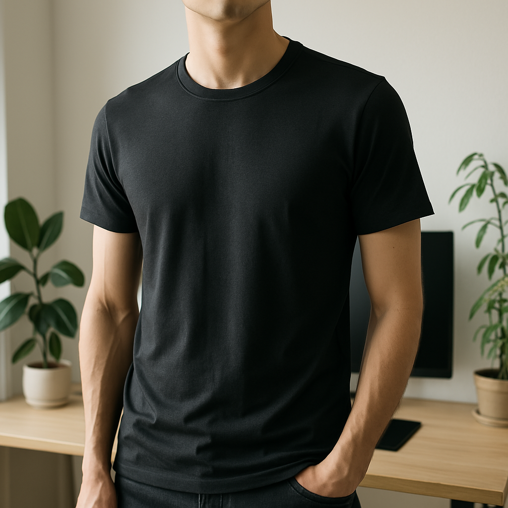 Bamboo Performance Tee in Black